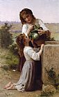 At the Fountain by William Bouguereau